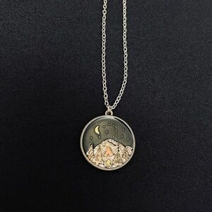 Night Camping Pendant Necklace